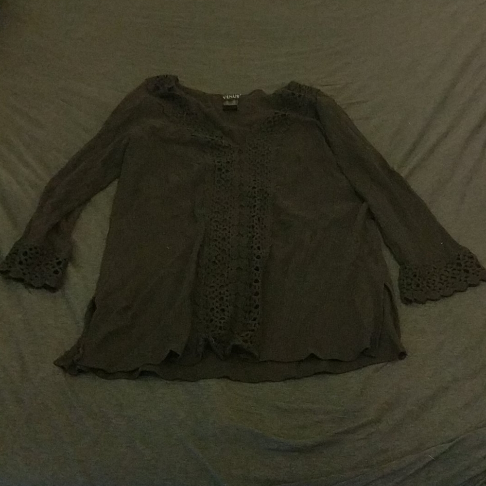 Venus sheer long sleeve top